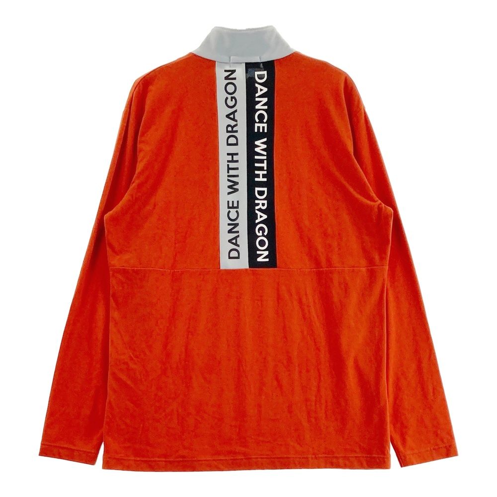 サイズ 3 DANCE WITH DRAGON ダンスウィズドラゴン 長袖ハーフジップTシャツ オレンジ系 240101475503 ゴルフウェア メンズ ストスト