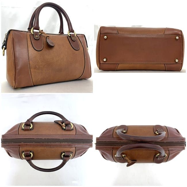vintage BALLY バリー　ブラウンレザー ハンドバッグ 中型 バリー ミニ ボストンバッグ ブラウン ハンドバッグ レザー 中古