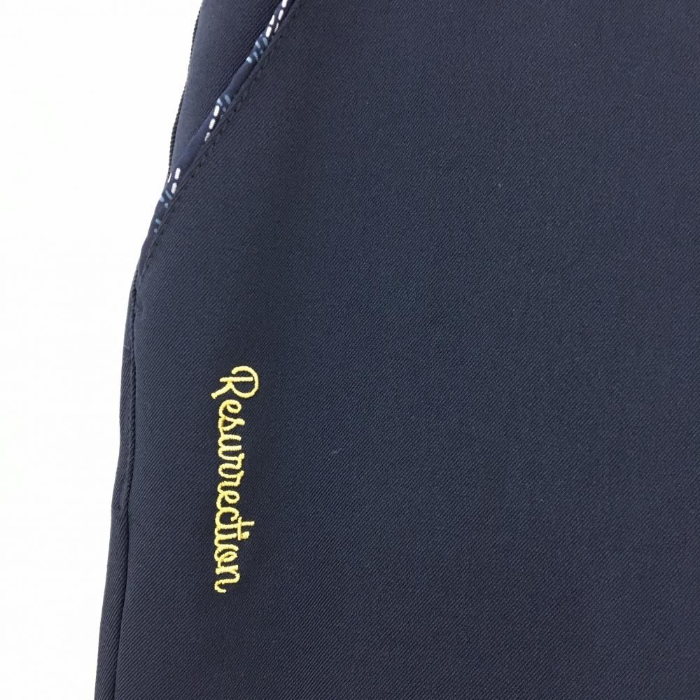 【新品】レザレクション　レディース　ロングパンツ　ネイビー　XSサイズ 超美品】レザレクション パンツ ネイビー ストレッチ ロゴ