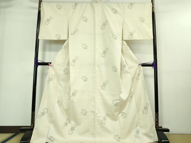 平和屋着物□極上 小紋 舞桜 象牙色地 ロング丈 逸品 DZAA7302kh5  