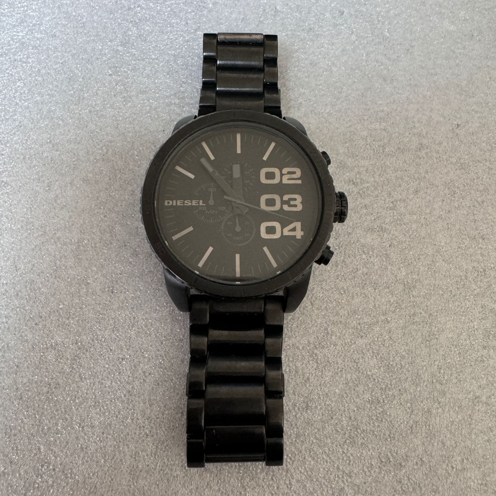 DIESEL 腕時計　新品電池DZ4207クロノグラフ　All BLACK 美品 Amazon.co.jp: ディーゼル DIESEL クロノグラフ 腕時計 DZ4207