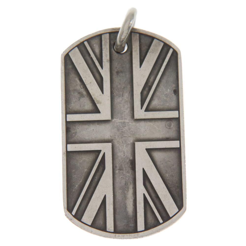 CHROME HEARTS (クロムハーツ) D/TAG LRG UNION JACK ユニオンジャックドッグタグ ラージドッグタグネックレストップ  シルバー - メルカリ