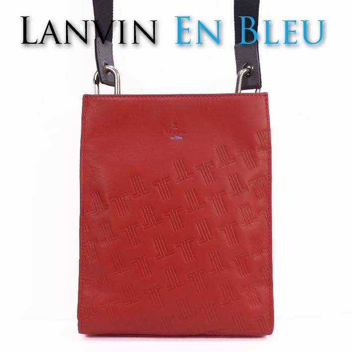 ランバンオンブルー LANVIN en Bleu 牛革 スクウェア ショルダーバッグ 