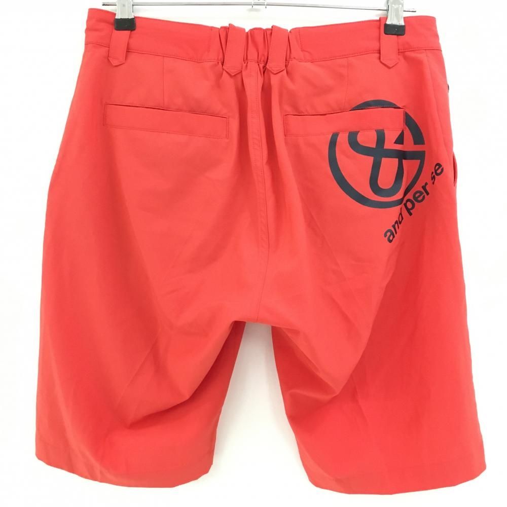 ︎美品︎and per se アンパスィ　ゴルフ　ショートパンツ M 秋冬 黒 サイズ：M AND PER SE アンパスィ ショートパンツ レッド系