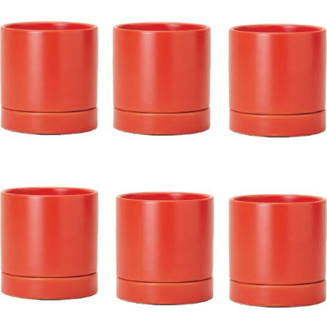 花 観葉植物用ポット オーセ 11 R Ceramic POT 6個入り 19021 底穴あり 受皿付き 代引き不可 小型ポット プランター FARM p77