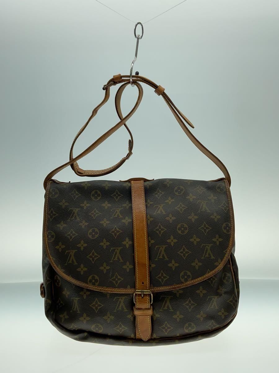 LOUIS VUITTON 1)ソミュール35_モノグラム・キャンバス_BRW PVC ブラウン - メルカリ