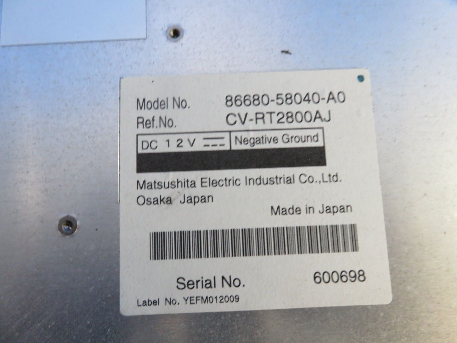 基本的な SFC2138 アルファード ヴェルファイア ANH20W ANH25W GGH20W GGH25W 純正リアフリップダウンモニター 86680－58040 小粋な