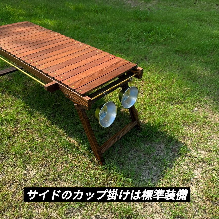 折りたたみローテーブル キャンプテーブル フラットバーナーigtテーブル真鍮ビス 折りたたみローテーブル キャンプテーブル フラットバーナーigt