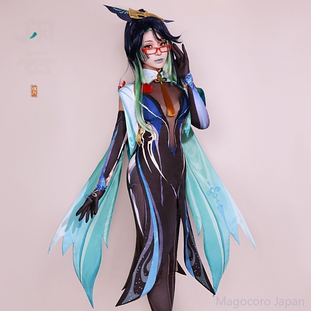 COSPLAY原神閑雲女性用アニメコスチュームセットゲーム留雲借風真君二次元申鶴