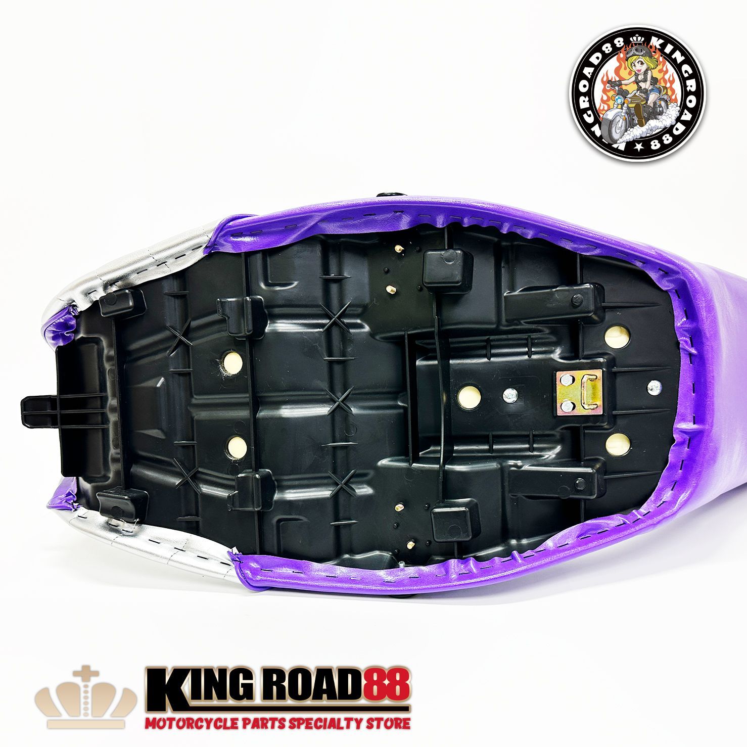 在庫少 カワサキ ゼファー400 Ⅰ型 Ⅱ型 前期 ZR400C KingRoad88 3段シート シルバー パープル 三段シート BRIGHTFACE_UK