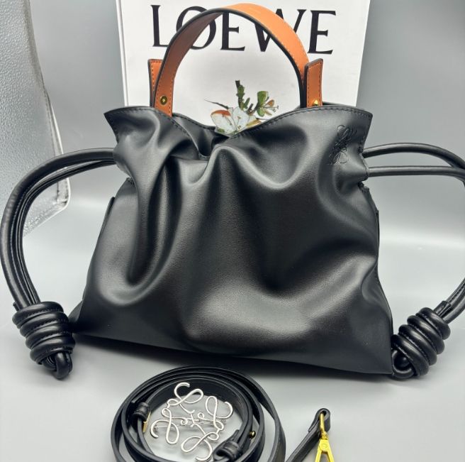 新品 未使用 ロエベ LOEWE フラメンコクラッチ ショルダーバッグ ブラック - メルカリ