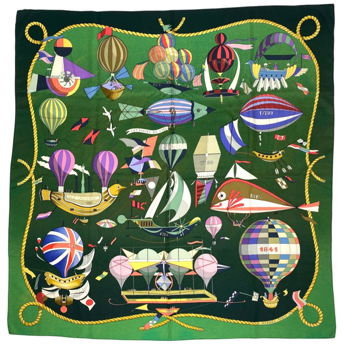 エルメス HERMES カレ 90 LES FOLIES DU CIEL 大空の狂気