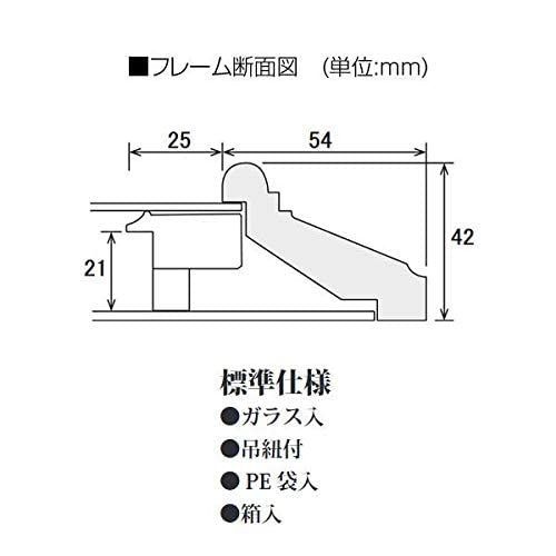 在庫処分】F8号 ナチュラル KL-02 油縁 A421F0684 額縁 大仙