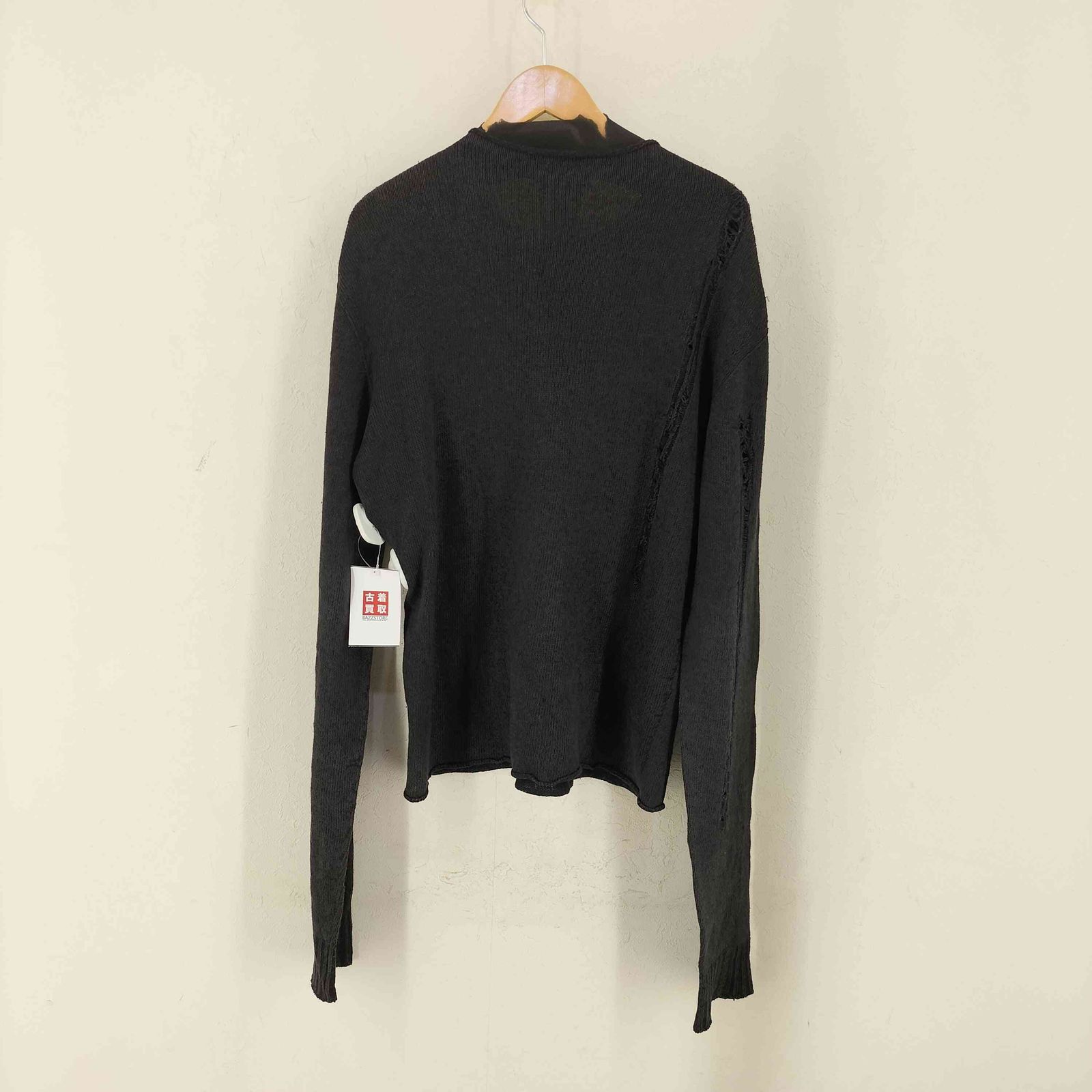 ワイズ Ys 00s イタリア製 製品染め リネンウール デストロイ ニット メンズ 3