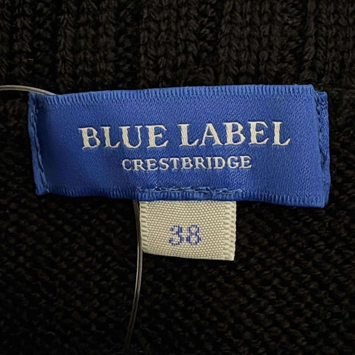 ブルーレーベルクレストブリッジ BLUE LABEL CRESTBRIDGE ニット セーター ハーフジップ 長袖 38 紺 55N25-238-28 /TK レディース BLUE LABEL CRESTBRIDGE - BLUE LABEL CRESTBRIDGE(ブルー