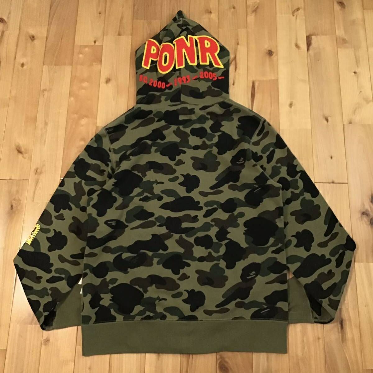 ☆XL☆ 1st camo green シャーク パーカー shark full zip hoodie a