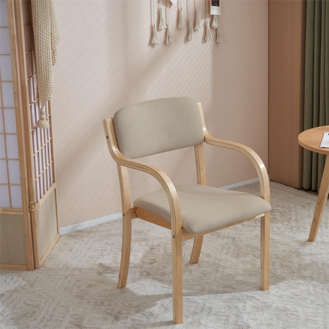 目玉新作】グレージュ ダイ ニングチェア木製 椅子介護チェア イス チェア