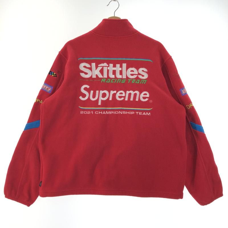 中古】Supreme × Skittles 21FW Polartec Jacket ジャケット L レッド 