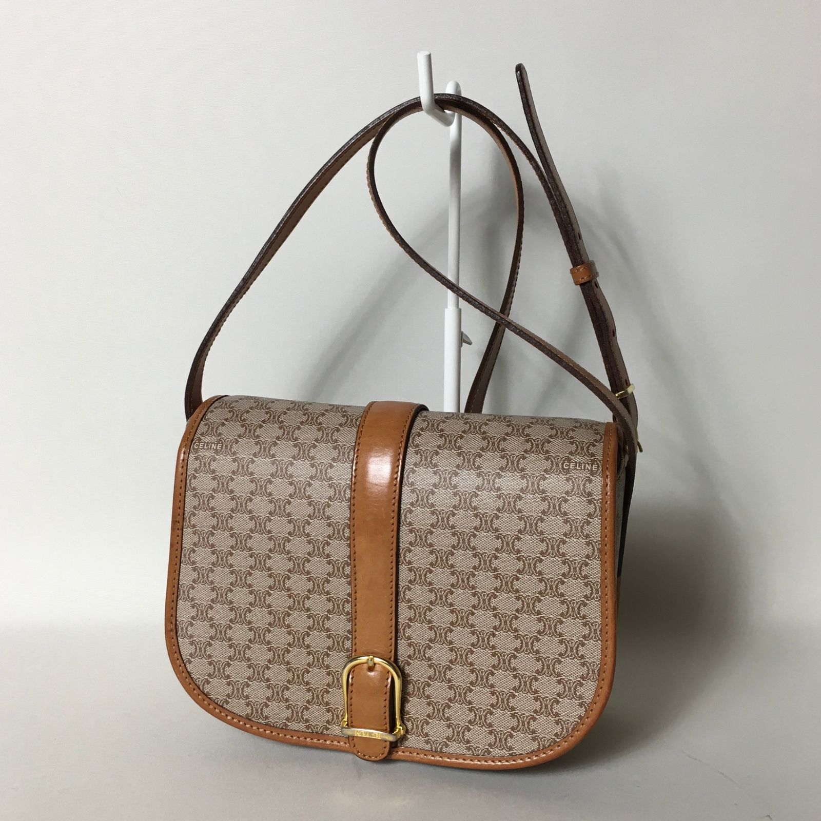 2507-3｜セリーヌ ショルダーバッグ ブラウン マカダム柄 CELINE セリーヌ ショルダーバッグ マカダム柄