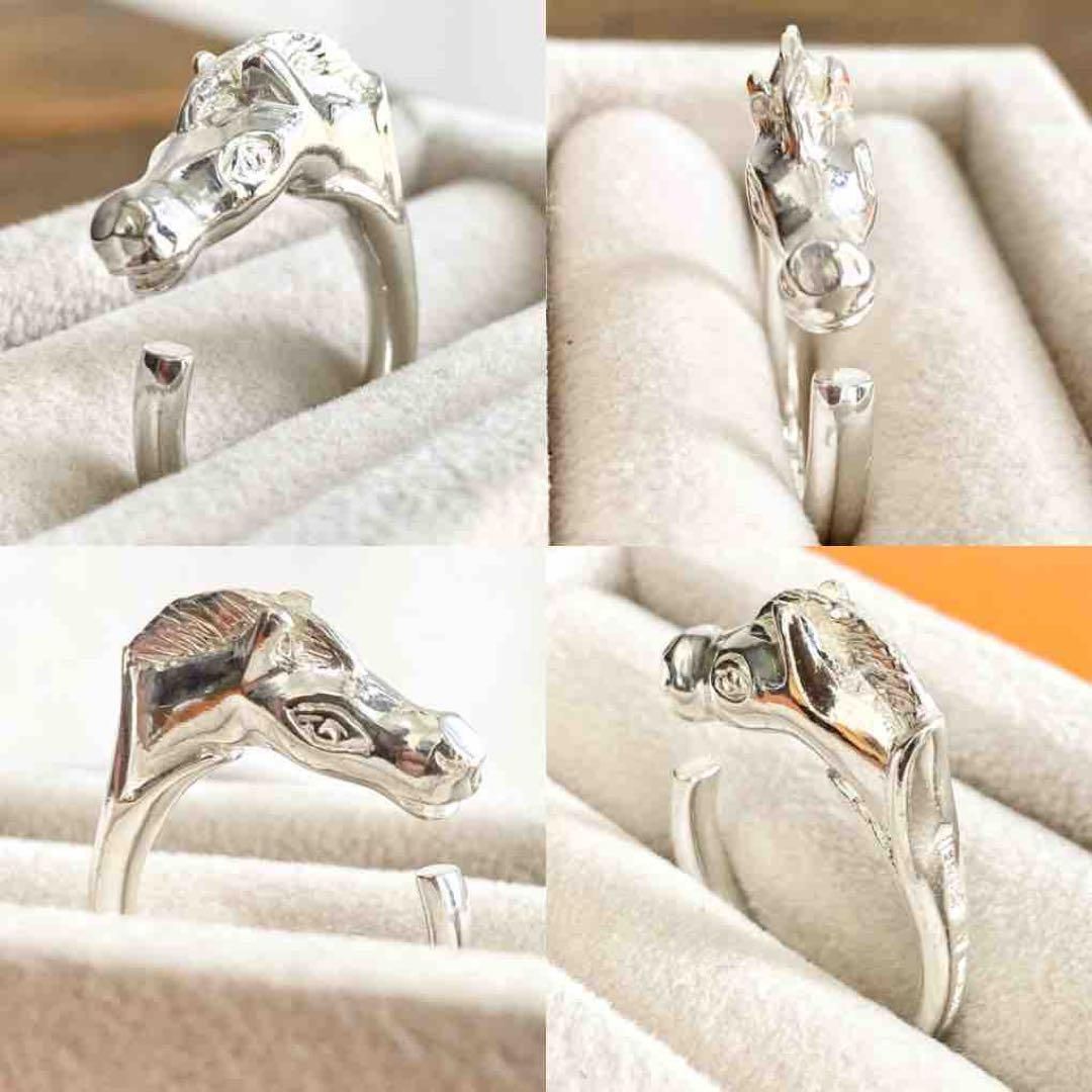 8.5号 HERMES エルメス シュバル ホースヘッド リング 指輪 馬 箱有 8.5号 HERMES エルメス シュバル ホースヘッド リング 指輪 馬 ウマ