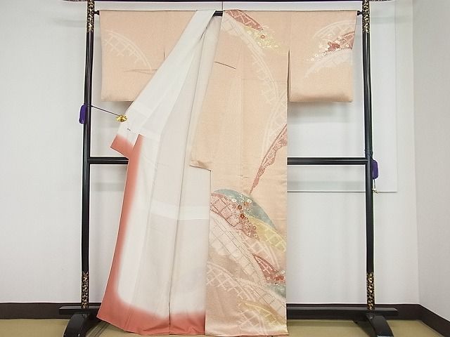 京友禅の第一人者 松井青々 訪問着 駒刺繍 道長花文