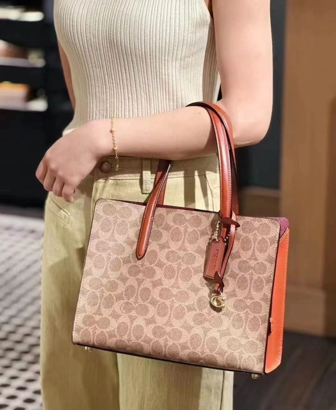 コーチ COACH CK457 コーテッド キャンバス シグネチャー カーター