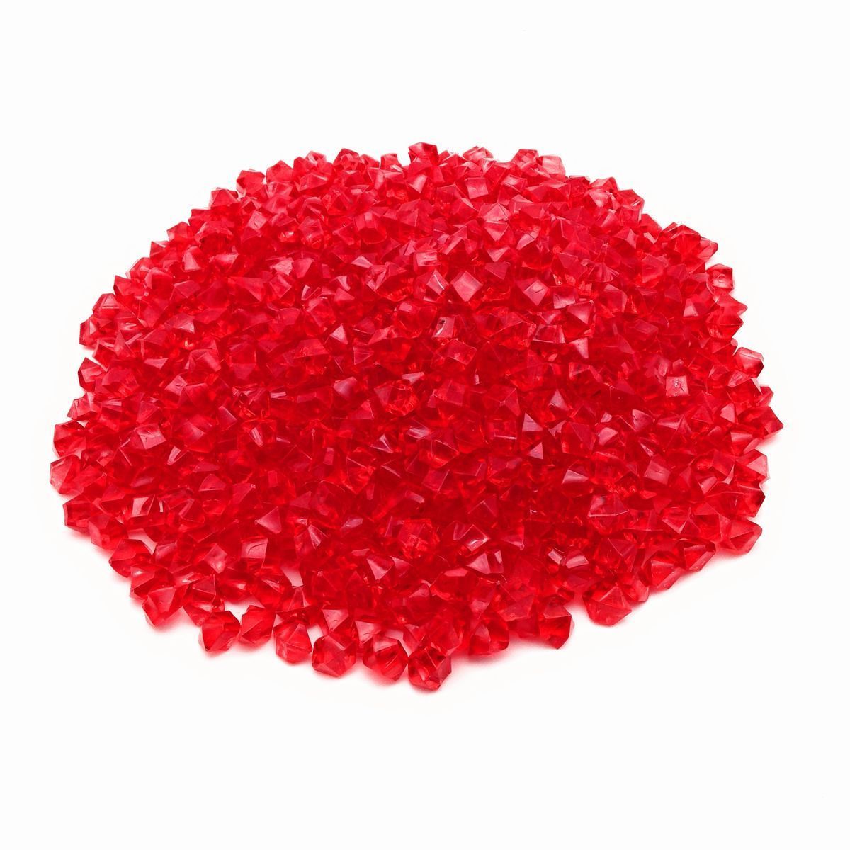 アクリルアイス ロック キラキラ 小さめサイズ (レッド， 約450g)