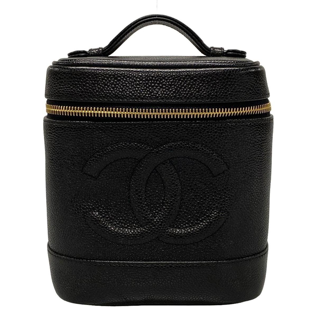CHANEL シャネル バニティバッグ - A01998 黒 ゴールド金具