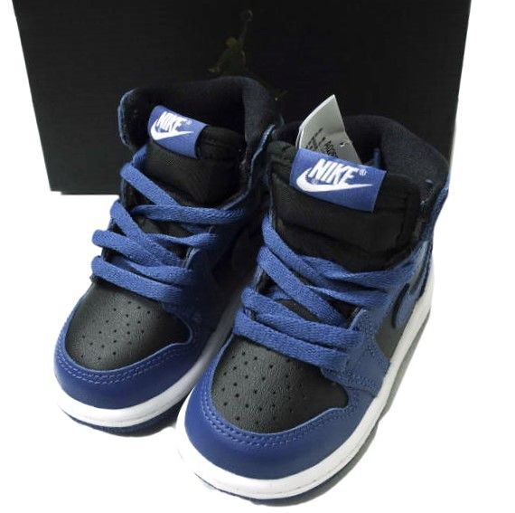 超激得，最新作 新品 NIKE ナイキ JORDAN 1 RETRO HIGH OG (TD) ジョーダン 1 ハイ OG トドラー AQ2665-404 6C(12cm) DK MARINA BLUE/BLACK-WHITE JORDAN BRAND スニーカー シューズ スニーカー