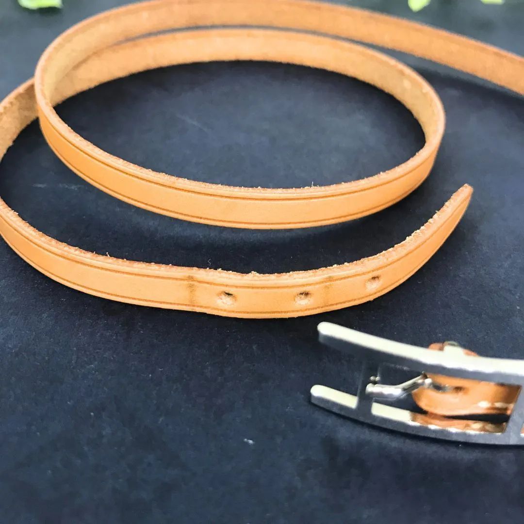 HERMES エルメス ブレスレット チョーカー レザー ブラウン キャメル