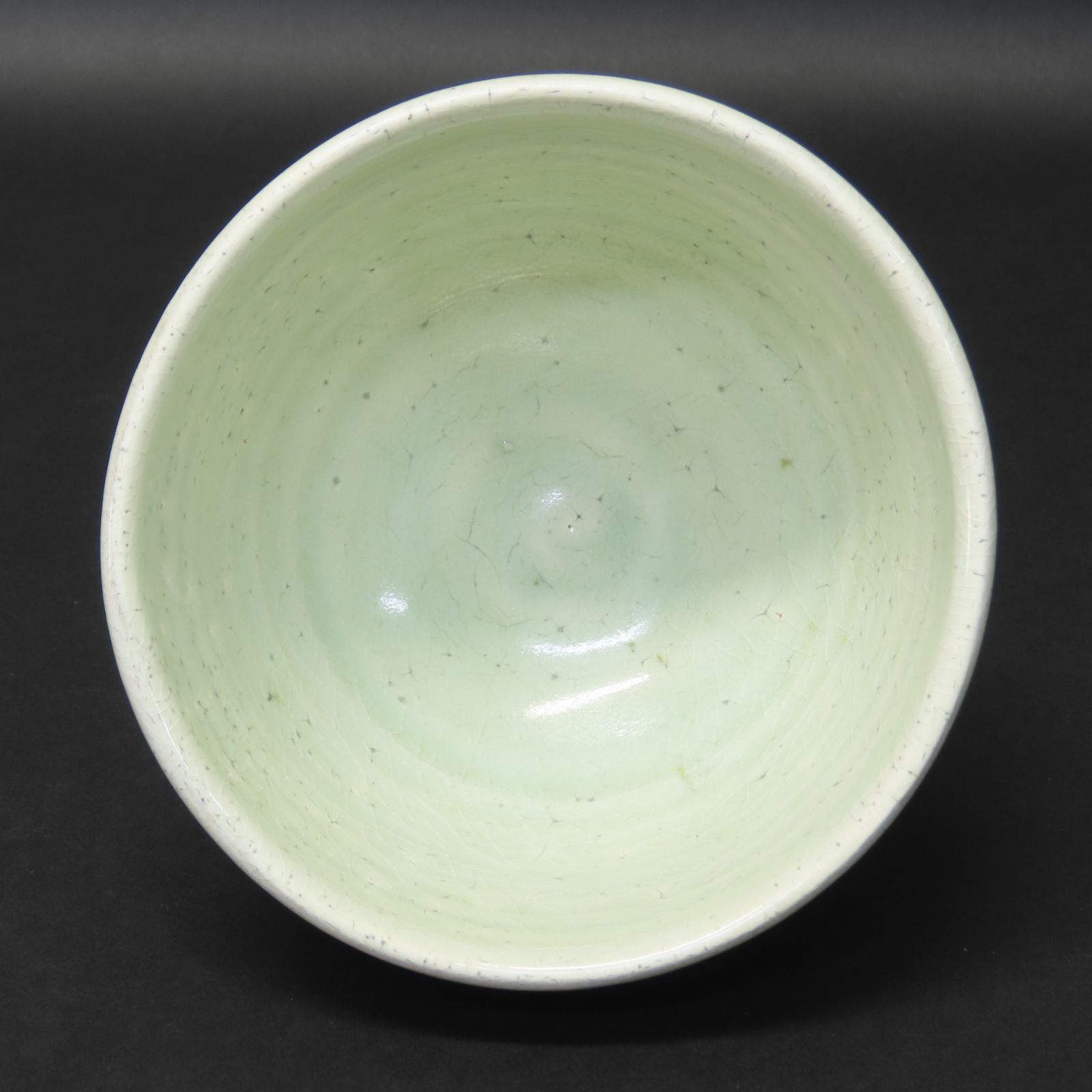 0192 美品 金重素山 鶴山窯 粉引茶碗 酒器 真作保証 在銘 共箱
