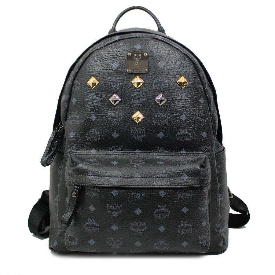 美品☆エムシーエム MCM バックパック リュック ブラック T-J4715