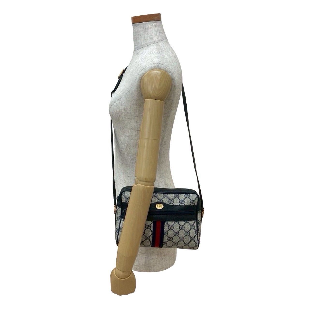 美品・希少⭐オールドグッチ ウエストウッド GG シマ シェリーライン レザー GUCCI】グッチ オールドグッチ ショルダーバッグ シェリーライン