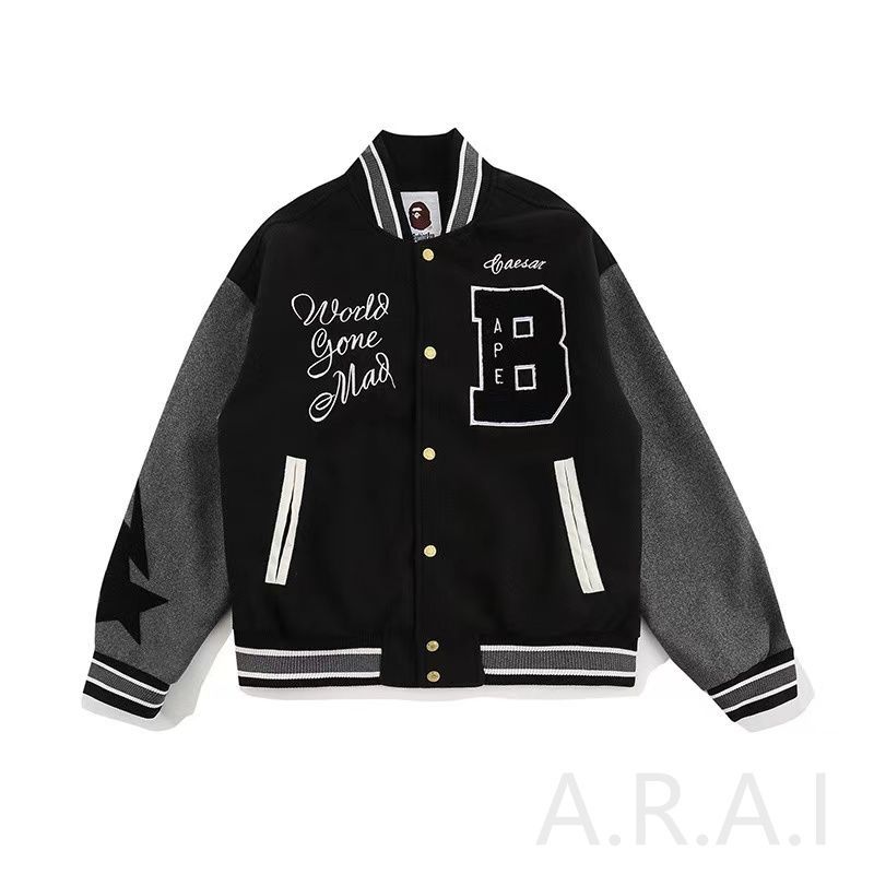 新品未使用 BAPE JACKET スタジャン A BATHING APE アベイシングエイプ 