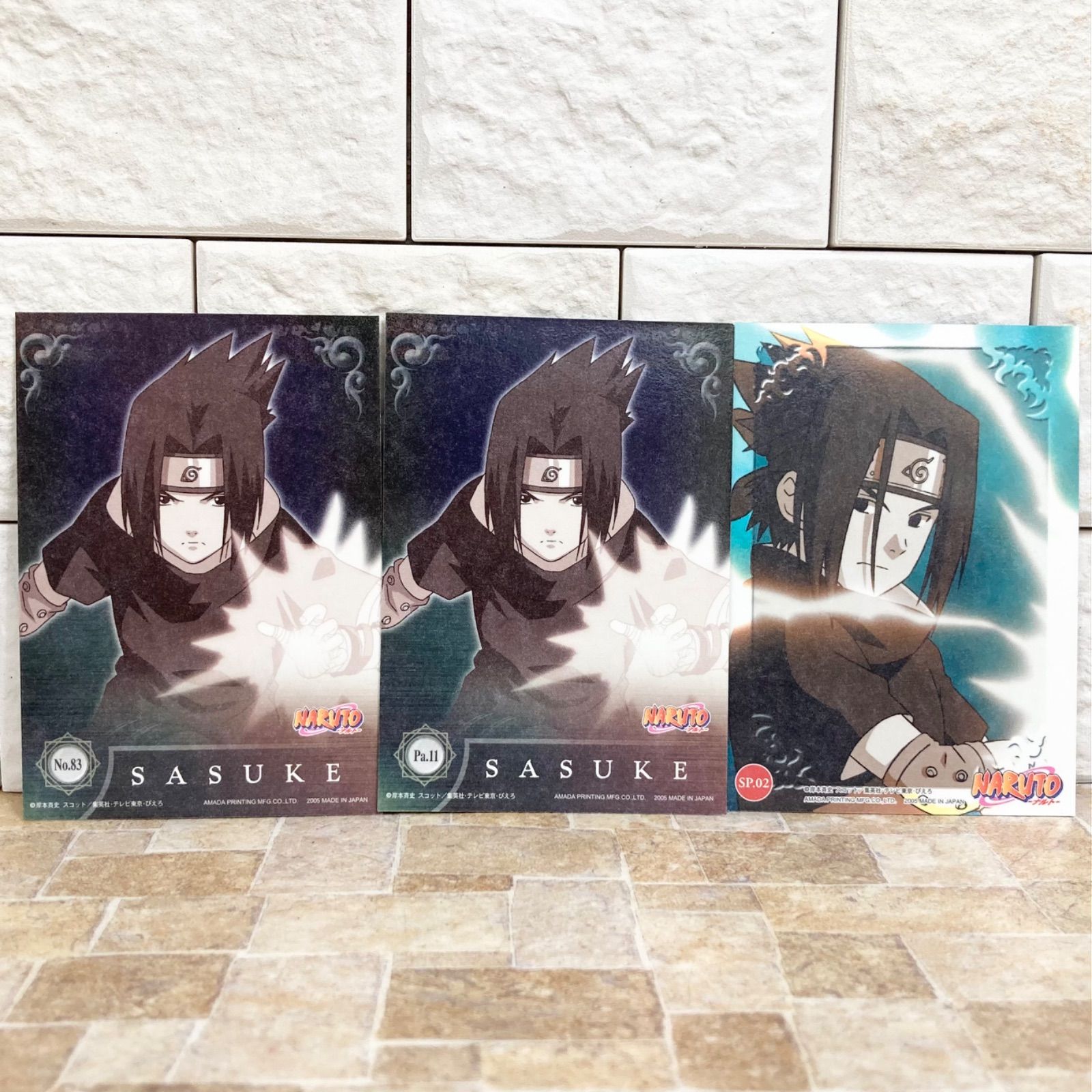 サスケレアカード3枚まとめ売り】NARUTO エッチングカード キラ