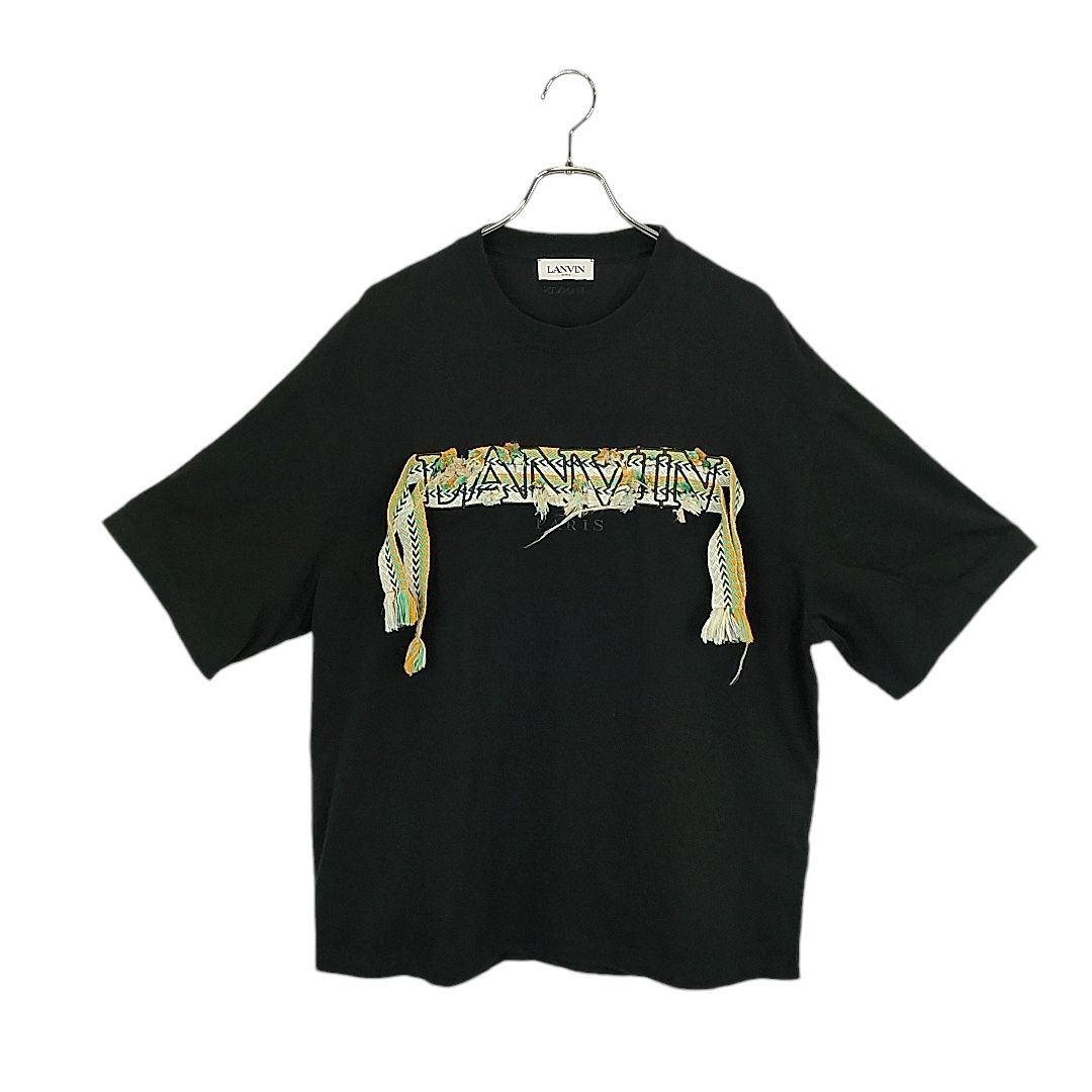 LANVIN ランバン 22SS CURB LACE Tシャツ RM-TS0009-J198-P22 L ブラック
