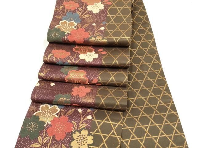 平和屋着物◎半幅帯 唐織 草花間道 金糸 正絹 逸品 DAAV0786qa - メルカリ 