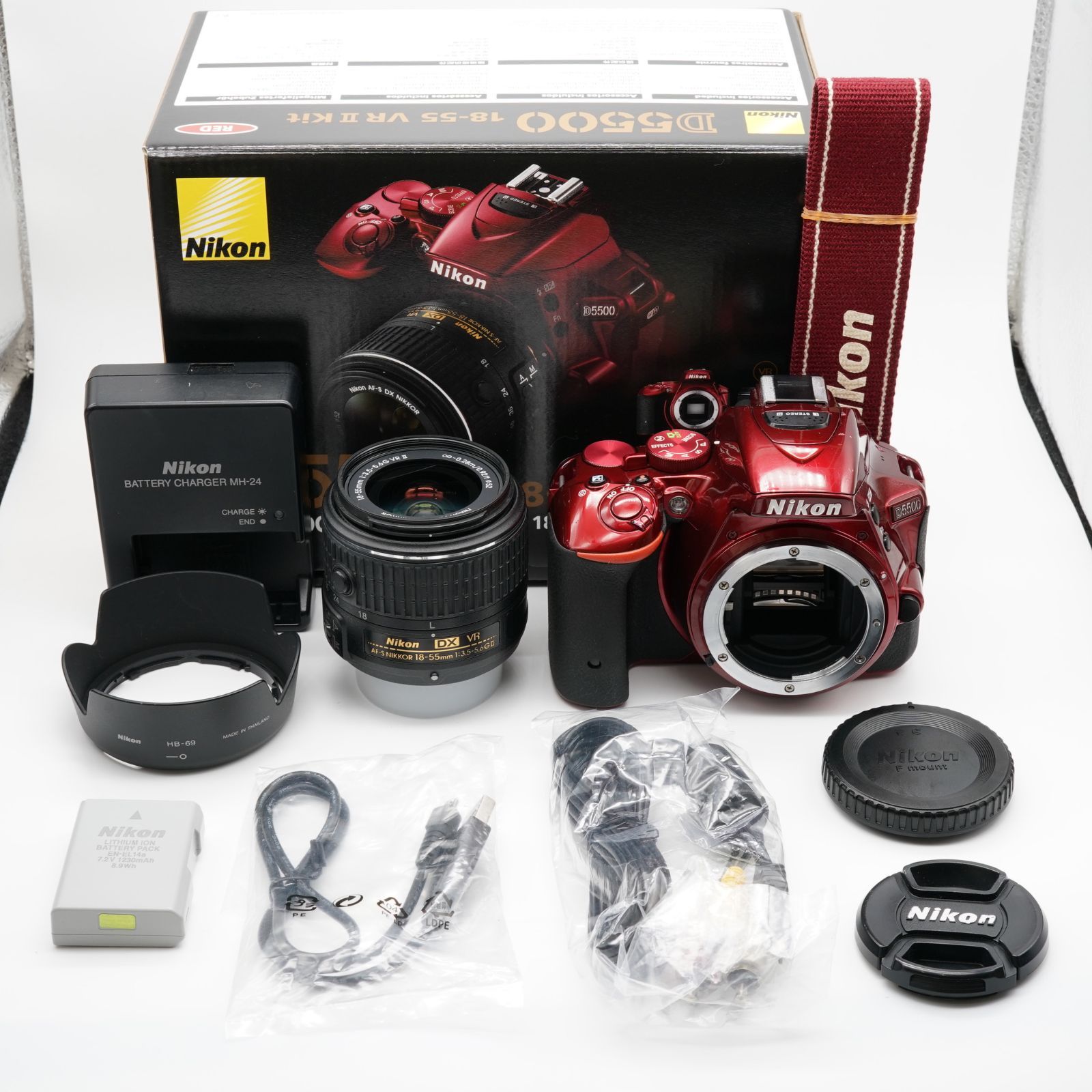 箱付き】 Nikon ニコン D5500 レッド デジタル一眼カメラ Nikon