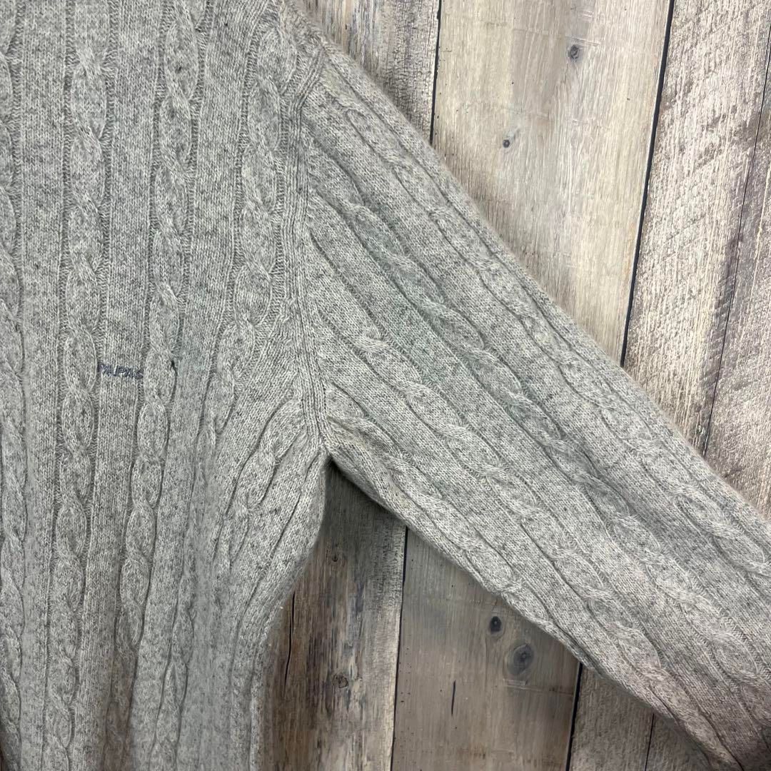 OLD PAPAS 90s パパス ケーブル編み ヘンリーネック ニット L - メルカリ