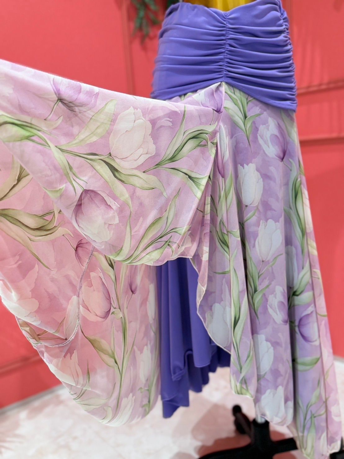 社交ダンス gentil ジャンティ authentic チューリップ パープル 紫 花