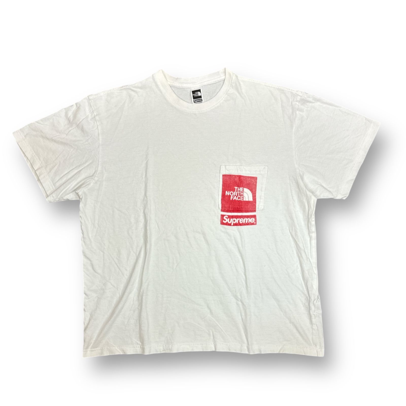 Supreme × The North Face 23SS Printed Pocket Tee プリントポケットTシャツ カットソー シュプリーム  ノースフェイス コラボ NT02309I ホワイト L 76128A5 - メルカリ