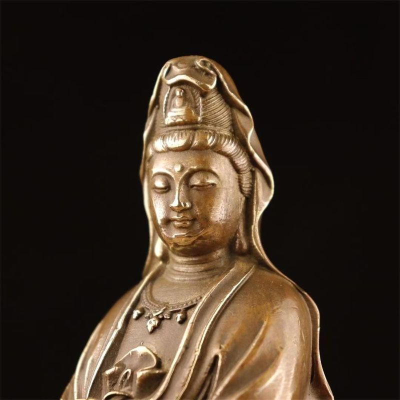 銅製 仏像 浄水観音菩薩仏像 仏間供養 銅製品 工芸品 置物