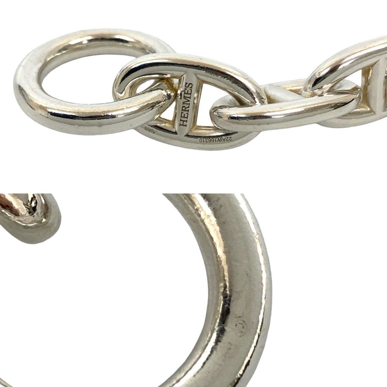 極 美品 HERMES エルメス シェーヌダンクル TGM 12コマ シルバー925