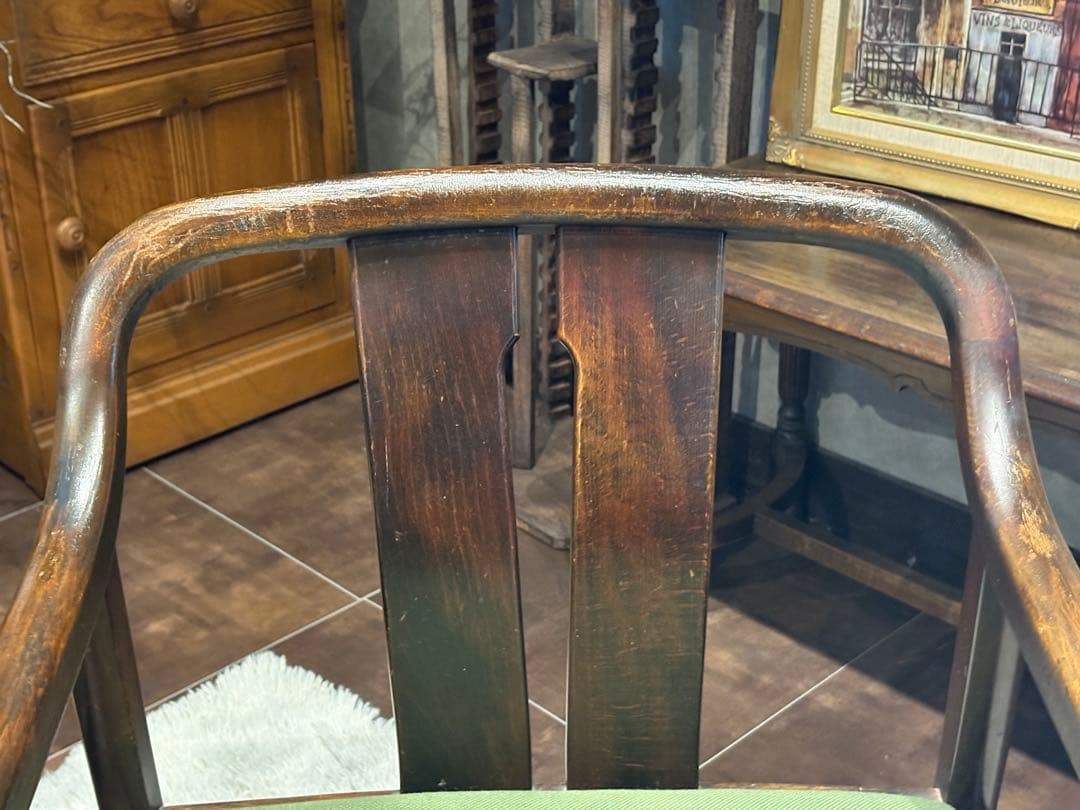 ②karimoku カリモク アームチェア ダイニングチェア ビンテージ IZ