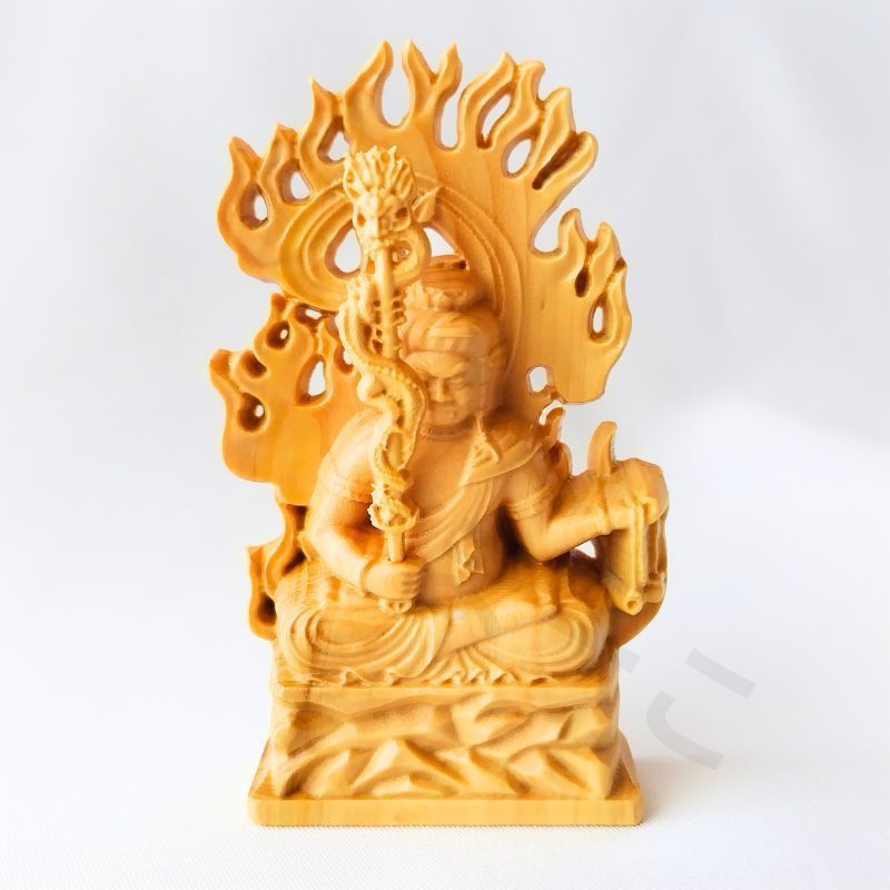 不動明王 仏像 木彫り 柘植 密教 お不動さん 大日如来 守本尊 酉