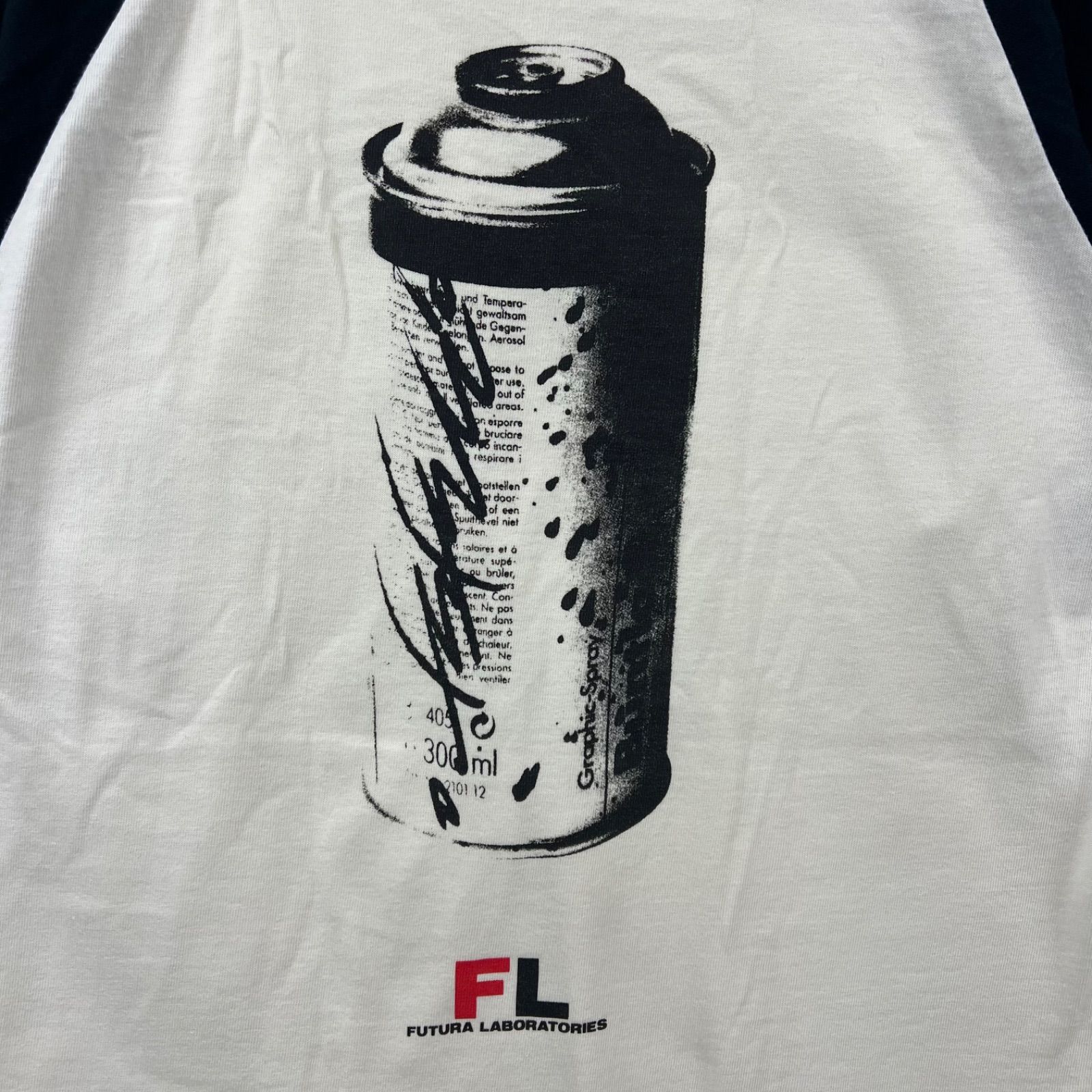 FUTURA laboratories 00s raglan 3/4 Tee shirts M フューチュラ 