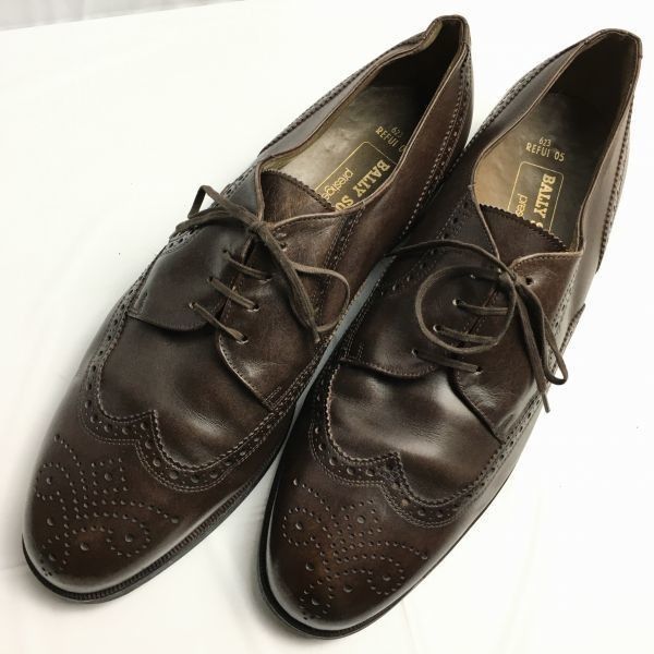 即決】送料無料◇ BALLY バリー ◇ ウイングチップ 茶 / SIZE 6 約25.0 