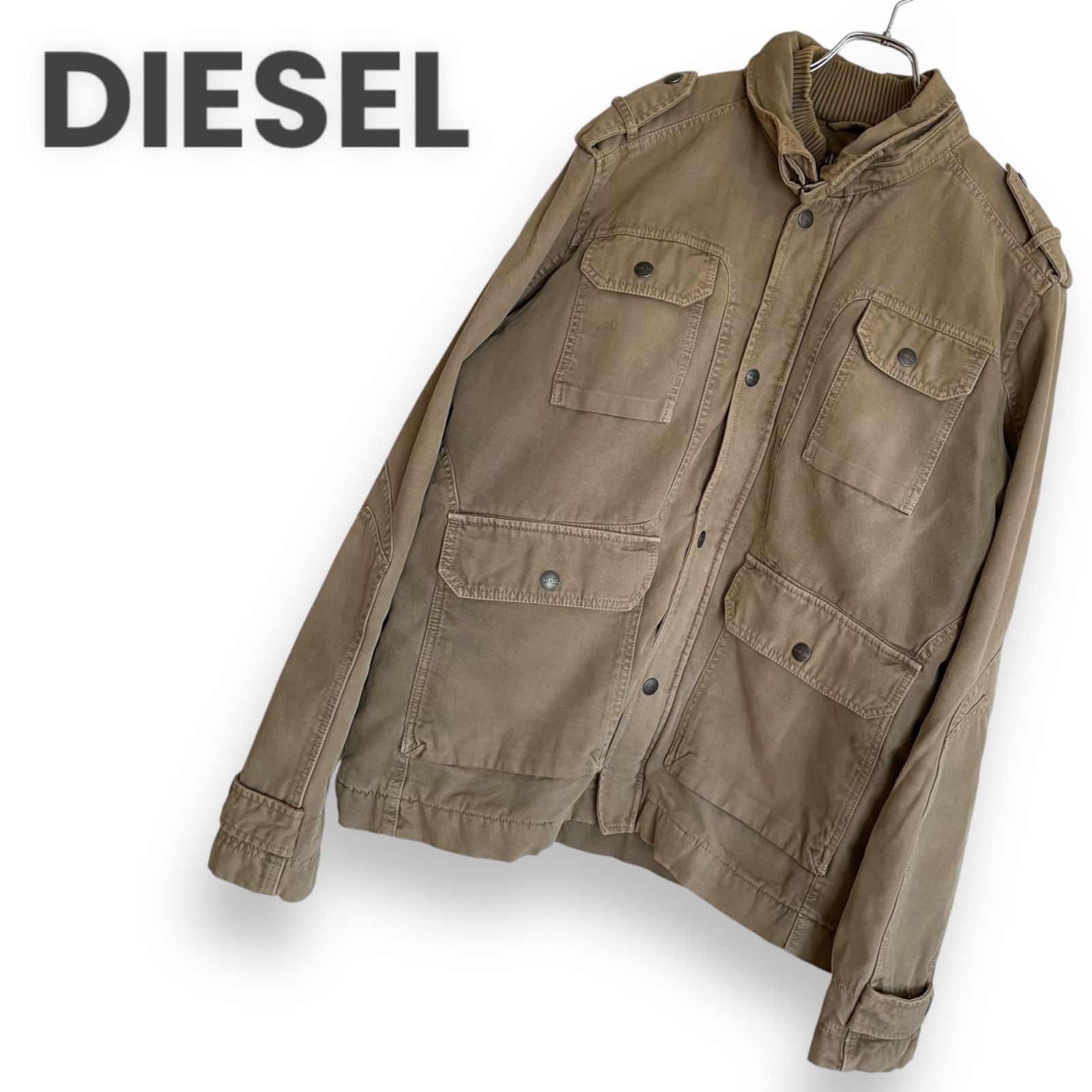 ディーゼル DIESEL レザージャケット XL ベージュ