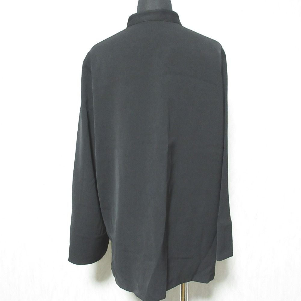美品 22SS MARW マルゥ ユナイテッドアローズ P STND/C SHT 長袖 スタンドカラー シャツ ブラウス 9111-699-0012 38 ブラック レディース 古着 中古 USED 美品 22SS MARW マルゥ ユナイテッドアローズ P STND/C SHT 長袖