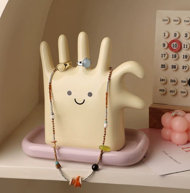 ベイハンメイ ハートハンドフィギュア 感 スタンド 指輪 ピアス収納 創意インテリア雑貨 ガーリー装飾品